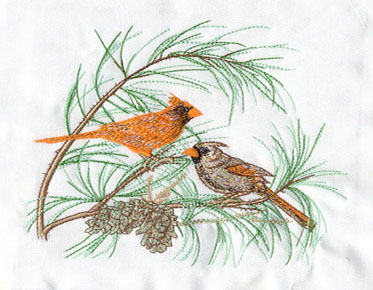 embroidery bird design